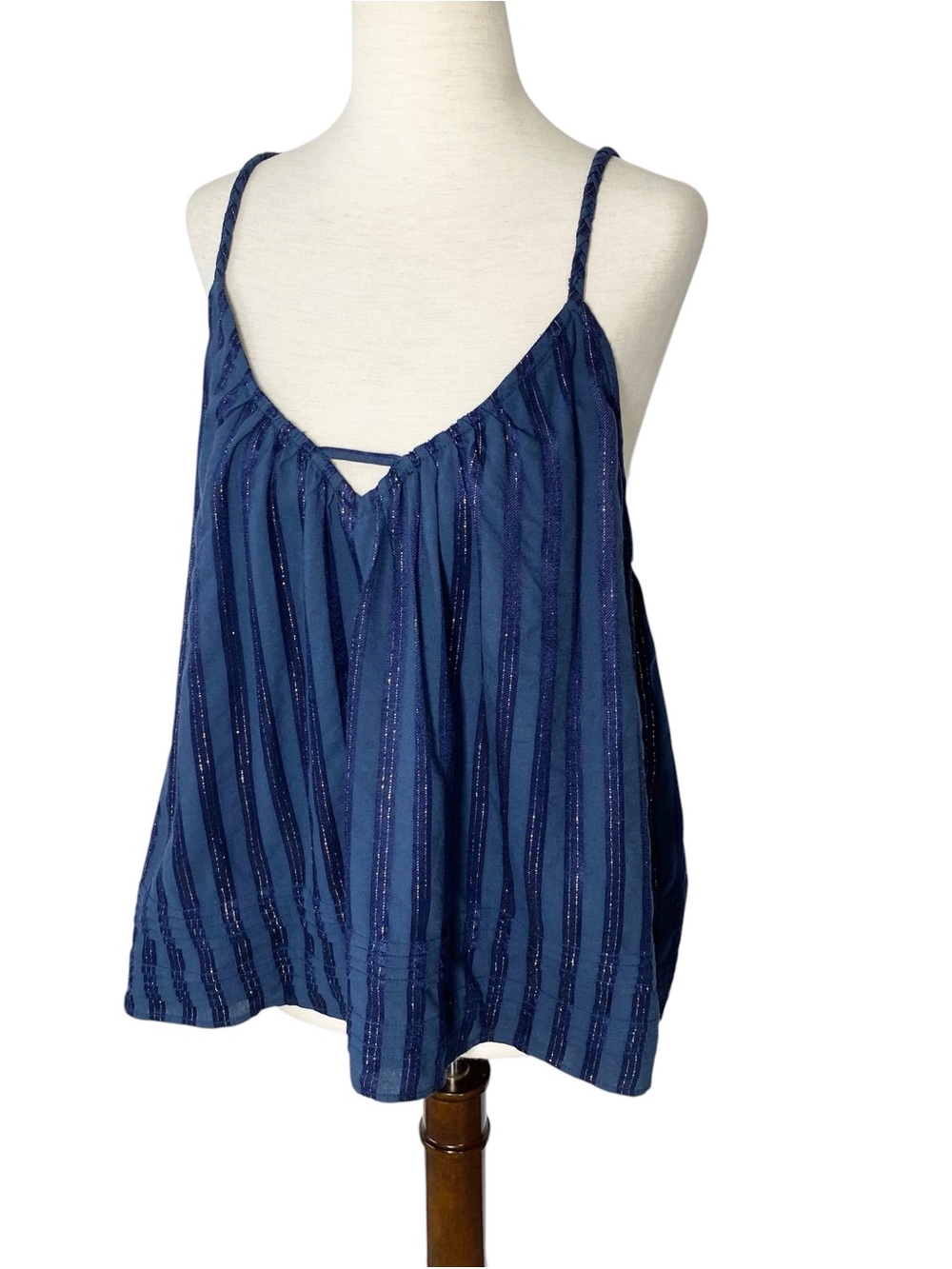 NWT RAMY BROOK Striped Sparkly Tank Top - Picture 2 of 7